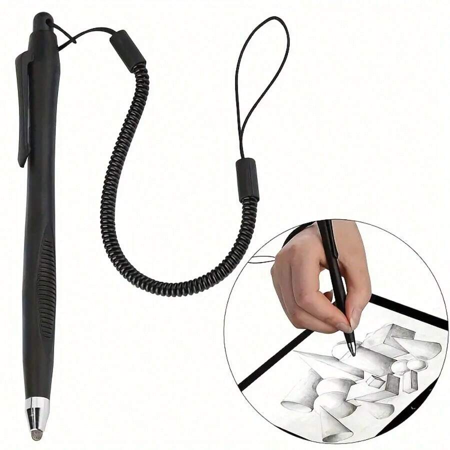 Portable Spring Rope Stylus Pen, Scratch Proof Pen With Stylus Tip Touch Pen For Touchscreen, Stylus Pen For Touch Screens Touch Pen For Drawing, Sketching And Note-Taking - Multicolor - View 1