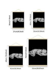 1 pieza Soporte personalizado de marco fijo de lienzo, soporte fijo de madera de alcanfor natural, adecuado para impresiones fotográficas y obras de arte en lienzo, montable en pared, regalo personalizado para bebé, mejor decoración para guardería y guardería infantil - Multicolor - Ver 3
