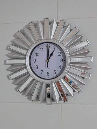 Reloj de Pared Decorativo Estilo Sol con Espejos, Diseño Moderno y Elegante Para Salas, Cocinas, Restaurantes, etc