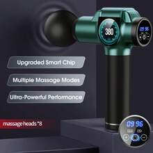 Portable Muscle Massage Gun For Body Massage, Massage Gun Deep Tissue, Silent Brushless Motor And Portable Massage Gun With 8 Interchangeable Heads For Deep Muscle Relief And Relaxation, Relax Gift