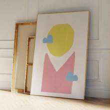 1pc Yellow Pink Blue Abstract Pattern Wall Art Prints Canvas Painting Poster Picture For Living Bed Room Home Decor No Frame ﻿