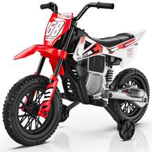 LIGIANT 12V Kids Ride-On Motorcycle, 2*25W Motors, Training Wheels, Throttle Grip, Bluetooth & Music, Spring Suspension, Best Gift For Christmas - Red - View 9