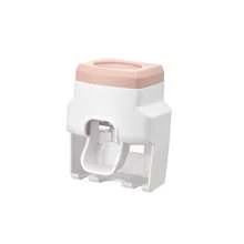 1pc Automatic Wall Mount Toothpaste Squeezing Device Dispenser With Rt5 And Rt2 Slots - Convenient And Hygienic Toothbrush Holder For Bathroom ,Bathroom Organizers & Storage