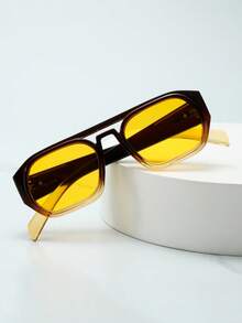 1 件男士复古双桥轻质奢华风格简约时尚眼镜，适合驾驶、旅行、休闲、户外活动、日常使用，回到学校时尚学院风