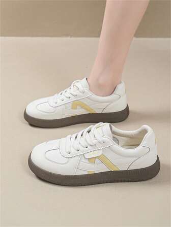 Women's Retro Minimalist Flat Shoes, Comfortable Versatile Casual Lightweight Sneakers