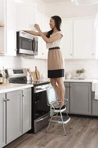 Stylaire Retro Chair + Step Stool With Flip-Up Seat, Teal - Màu tím  Violet - Xem 5