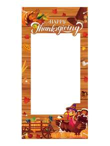1pc Thanksgiving Day Theme Party Photo Background Cloth, Thanksgiving Turkey Pumpkin Pattern Wood Grain Background Decoration Fabric, Happy Thanksgiving Day Photo Props, Thanksgiving Day Theme Party Hanging Banner, Thanksgiving Party Backdrop Cloth Decoration, Fall Party Hanging Decoration, Hanging Decor, Thanksgiving Gifts - Thanksgiving Turkey - View 10