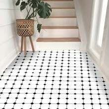 12/24pcs Simple Style Non-Slip Floor Stickers, Peel And Stick Home Decor Wall Stickers Durable Waterproof Tile Stickers For Living Room, Kitchen, 2 Sizes Available: 7.87X7.87 Inch / 11.81X11.81 Inch Kitchen Accessories Kitchen Items Kitchen Decor Floor Tiles Flooring