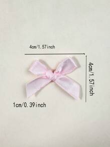 50pcs Plain Half Made Fabric Bow Ties, DIY Hair Accessories, Party Decorations, Multi-Purpose Semi-Finished Bows
