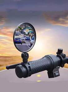 Adjustable Rotate Rear View Mirror & Blind Spot Mirror For Bicycle, Motorcycle, Electric Bike - Multicolor - View 2