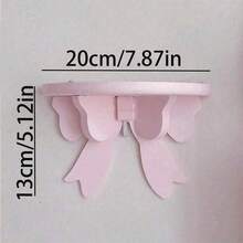 1pc Bedroom Wall Decor Storage Rack, Wall-Mounted Decorative Item, Cute Bow Accent, Suitable For Girl's Room - Multicolor - View 5