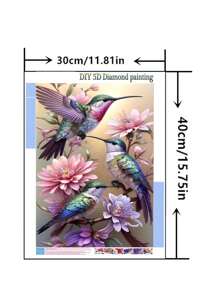 1 件 DIY 钻石画 水钻刺绣花朵花卉家居装饰 全钻 11.8*15.7 英寸/30*40 厘米 - 彩色 - 查看 2