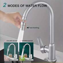 Splash Proof Faucet, 360 Degree Splash Proof Toiletries, Two Water Outlet Modes, Faucet Expansion Device, Foaming Device, Rotatable Expansion Device