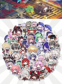 54pcs Cute Honkai: Star Rail Game Stickers, DIY Decorative Stickers For Water Bottles, Stationery, Computers