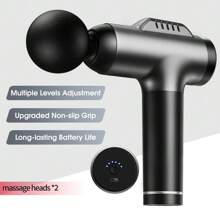 Masajeador de mano profesional, pistola de masaje portátil para fascia y Body, ligera, recargable, con 8 cabezales de masaje intercambiables