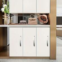 8件光滑抛光镍拉丝橱柜把手 | 现代欧美风格，铝合金抽屉拉手 | 衣柜和门装饰的极简五金 - 彩色 - 查看 8