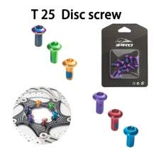 12 piezas Pernos de rotor de disco de bicicleta de montaña de colores, tornillos de rotor de freno de disco de acero de aleación, conjunto de tornillos T25 para pastillas de freno de disco