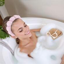 1 szt. Premium Miękka Elastyczna Opaska na Głowę w Chmurkę, Wysoka Korona W Stylu Francuskim, Delikatna Opaska Na Głowę Do Mycia Makijażu i Spa, Dziewczęce Akcesoria Do Włosów - Wygodna Elastyczność, Zmywalny Poliester, Nadaje Się Do Pielęgnacji Skóry i Makijażu - Wodoodporna Pleciona Opaska Na Głowę W Kształcie Chmurki