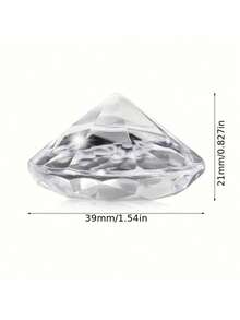 10pcs Transparent Acrylic Diamond Table Card Holders - Ideal For Wedding, Birthday And Gift Decoration, Adding A Unique Touch - Silver - View 3