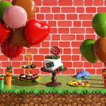 قطعة واحدة من قماش غطاء طاولة مستطيل تصميم بكسل قابل للتخلص منه، غطاء طاولة احتفالي، قماش طاولة البكسل الأخضر