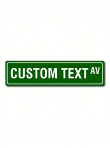 HELLOYOUNG 1pc Customizable Metal Street Sign, 4x16 Inch, Vintage Home Decor, Personalized Iron Wall Art, Horizontal, Lightweight, Frameless, Suitable For Garage And Home Decoration,Multi-Functional, Anti-Mold,Ornamental,Exquisite,Stylish