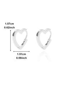 1 Paar minimalistische Herz Creolen für Frauen und Mädchen, filigrane gold- und silberfarbene herzförmige Ohrringe, modischer Schmuck für Damen, perfektes Geschenk für sie