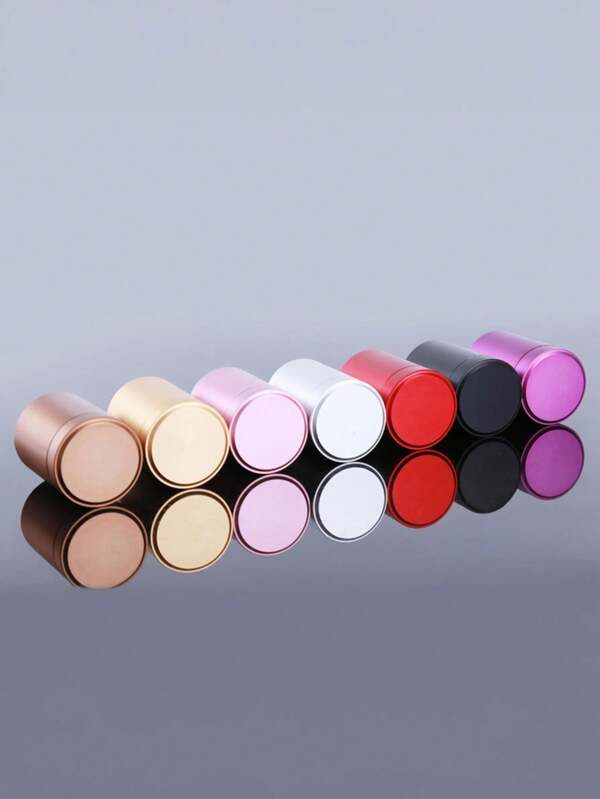 1pc Aluminum Alloy Tea Storage Container, Portable, Travel-Sized, Airtight Stainless Steel Sealed Jar With Creative Design For Fresh Tea Preservation Back To School