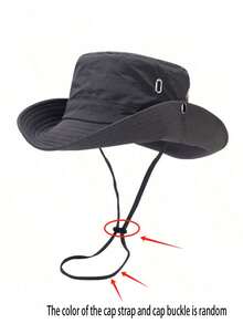 Outdoor Wide Brim Sun Hat, Breathable Hiking Cap, Unisex Sun Protection Hat, Anti-UV Couple Hats - A - View 4