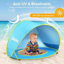 Children's Portable Beach Tent With Quick Opening Sun Umbrella And Water Play Tent For Convenient And Fast Storage