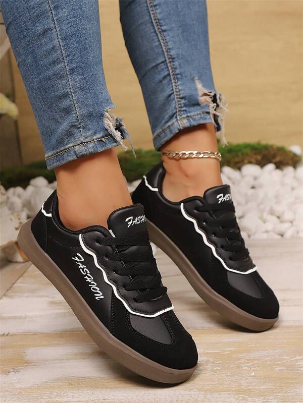 Women Casual Sport Shoes, Fashion Versatile Sneakers, Comfortable Breathable Flat Shoes