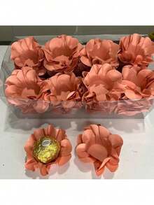 80 Cupcake Wrappers For Fine Sweets Flower Wedding Anniversary Ultrafest Lulli Style Model - Rosa desnuda - Ver 1