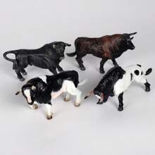 Farm Animals Toys Set,Simulated Calf Animal Model, Cow Statue Toy,Cake Decoration, Children's Holiday Gift