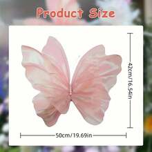 1 pezzo Farfalla artificiale grande per decorazione di feste, 50cm/19,69 pollici, decorazione a parete 3D farfalla per feste, matrimoni, compleanni e forniture per la casa
