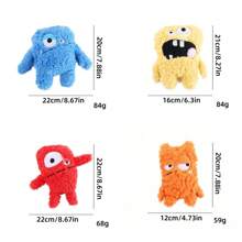 Plush Dog Toy With Monster Design, Featuring Sound Bubble And Crinkle Paper For Interactive Play, Suitable For Indoor And Outdoor Use, Pet Dental Chew Toy, Monster-Themed Gift For Dogs & Cats For Halloween And Christmas