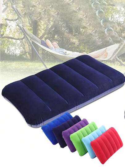 Camping Pillow With Removable Cover - Ultralight Inflatable Pillow For Neck Lumbar Support - Upgrade Backpacking Pillow - Washable Travel Air Pillows Portable Inflatable Camping Pillow For Neck & Lumbar Support While Camp, Hiking, Backpacking Travel Must Haves Bag For School School Accessories School Stuff