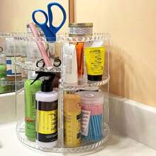 Clear Rotating Makeup Organizer 360° Spinning Skincare Storage Adjustable Layer Lazy Susan Cosmetic Organizer For Dresser & Bathroom Mother's Day - Trong sáng - Xem 6