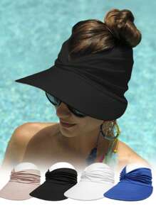 1pc Women's Summer Outdoor Sports Sun Hat, Vacation Style Sexy Beach Cap, Suitable For Swimming, Baseball, Tennis, Golf And Other Outdoor Sports UV Protection