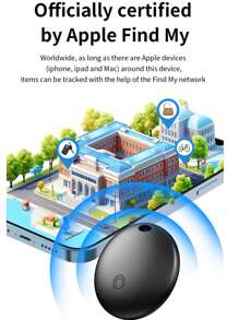 Smart Tag Pro, rastreador de malas compatível com o aplicativo Apple Where Is (somente iOS), localizador de chaves, bagagem, mala, carteira, à prova d'água IP67, pacotes de 1/2/4