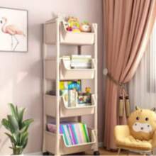 1PC 3/4-Layer Mobile Storage Rack With Wheels, Bathroom Rolling Utility Cart, Portable Bookshelf, Children's Toy Organizer, Simple Bookcase, Snack Storage And Organization, Vanity Cosmetic Gap Storage Rack, Kitchen Utensil Organizer, Multifunctional Plastic Serving Trolley For Home Bathroom, Kitchen, Living Room, Study Room, Suitable For Home Storage, Home Decor, Multifunctional Non-Drilling, Easy Installation (White) - White - View 7