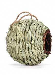 1件diy草編園藝裝飾鳥巢