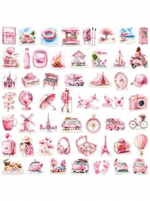 50pcs Outdoor Travel Theme Stickers, Ins Style Fresh, PVC Waterproof Material Gift Box Decoration, Label Stickers, Envelope Seals, Graffiti Stickers, Decorate Guitar, Notebook, Suitcase, DIY Handicraft, Planner Decoration, Back To School Kids Labels School, Travel Scrapbook Stickers, Stickers For Scrapbook, School Stickers, Sticker Travel,Stickers,Travel,Scrapbook Supplies