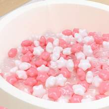 50 个可爱星形球池球、球池海洋球、儿童室内外家庭玩具、婴儿抓球、防压彩色海洋球（适用于婴儿或幼儿球池）、儿童泳池水上玩具、派对装饰礼物