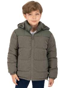 SAKERS OUTDOOR CLOTHING Chamarra Para Niño De Pana, Premium Luke Invierno Pana Sakers - Verde Oliva - Ver 1