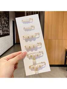 13件/套服装胸针配件腰夹紧固件可调节衣服松紧度防滑裤子腰夹 - 彩色 - 查看 5