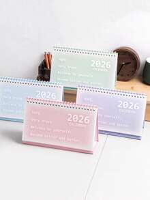 1pc Simple Gradient Color 2026 Desk Calendar, Vertical Flip Design Desk Calendar - Home & Office Daily Itinerary Planner, Unique Desk Decorations For Gifts For Friends - Multicolor - View 11