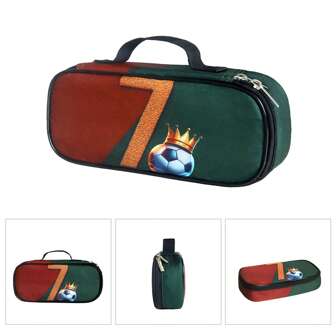 Pencil Case For Boys And Girls, Double-Sided Pattern Pencil Case, Large Storage Wallet Card Case,Compartment Pencil Case For School Students