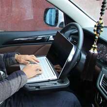 1pc Multi-Function Car Steering Wheel Tray 2-In-1, Makes Driving Easier, Convenient For Dining, Working, Reading Storage - Durable Material, Suitable For Most Vehicle Models