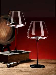 6/4 piezas Copas de vino de tallo largo color borgoña, 710ml Copas de champán de cristal transparente, Cristalería elegante para boda, bar, Día de San Valentín, fiesta de cumpleaños