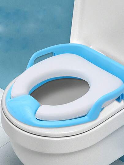 1 件 [软垫马桶座] 儿童软垫马桶座 | 人体工程学设计，儿童马桶座转换器，适用于标准马桶，婴儿如厕训练辅助器，可爱安全手柄