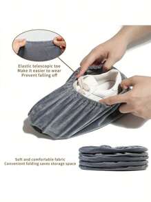 Reusable Soft And Thick Waterproof Shoe Covers With Non-Slip Soles, Suitable For Adults, Children, Indoor, Home, Lab Use And Anti-Slip Fleece Shoe CoversOrganize And Storage,For Household,Office,School,Shoes And Boots Accessories